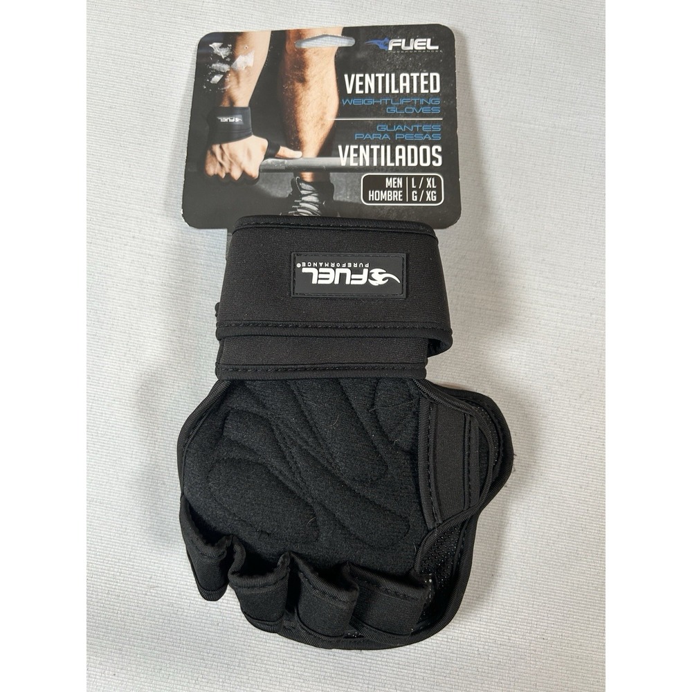 Fuel Pureformance Ventilated Weightlifting Gloves, Black, L/XL